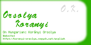 orsolya koranyi business card